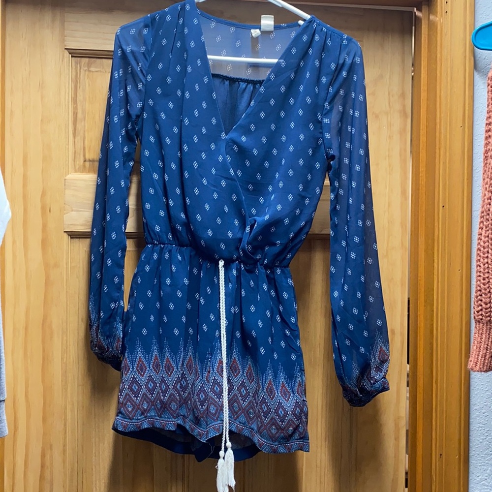 navy blue romper